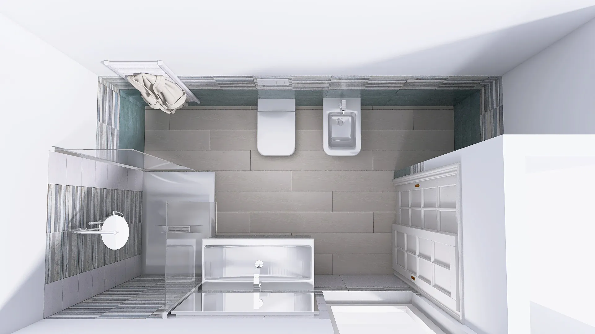 Render progetto bagno in stile Geometrico realizzato da Edil Centro, ambientazione 04