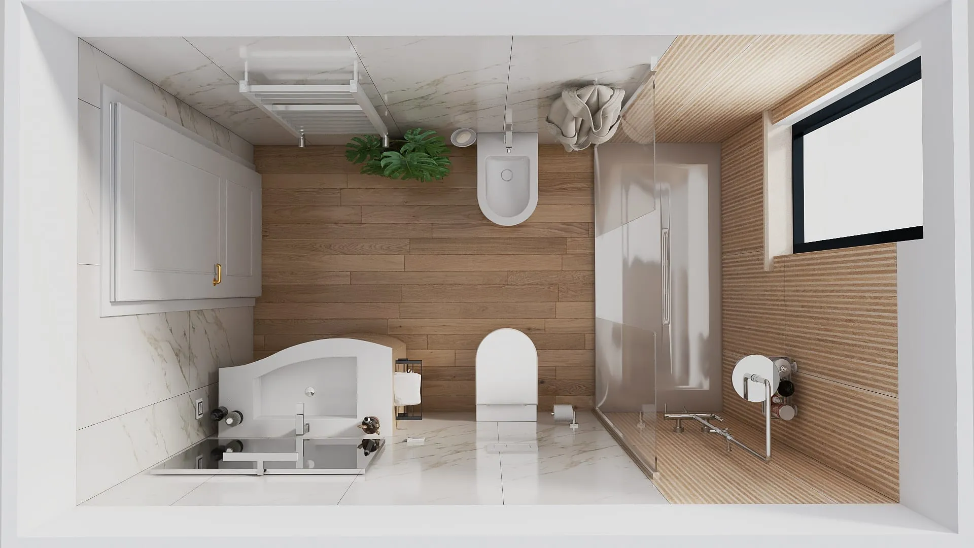 Render progetto bagno in stile Marmo realizzato da Edil Centro, ambientazione 14